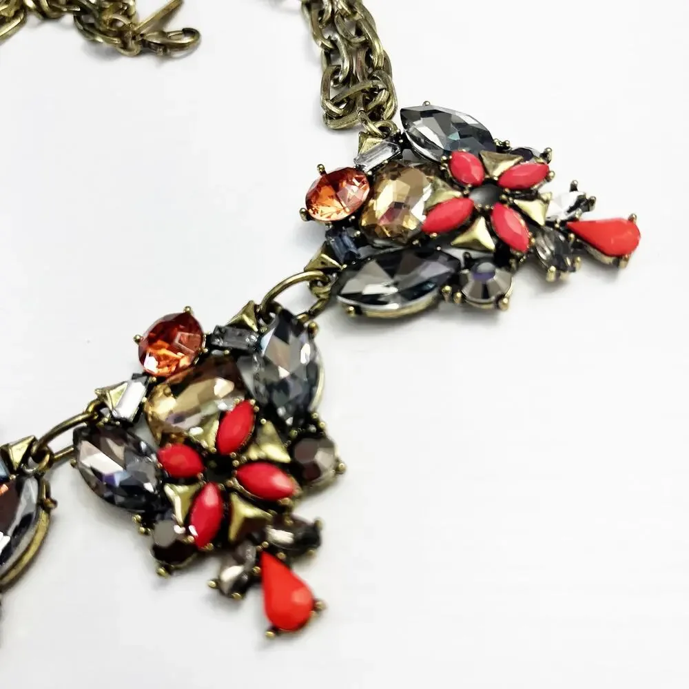 New York & Company Stone Cluster Statement Necklace